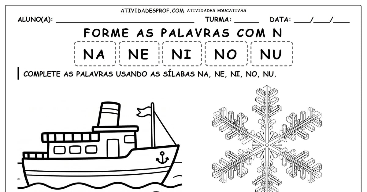 Forme as palavras com N