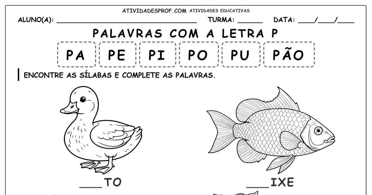 Palavras com a letra P