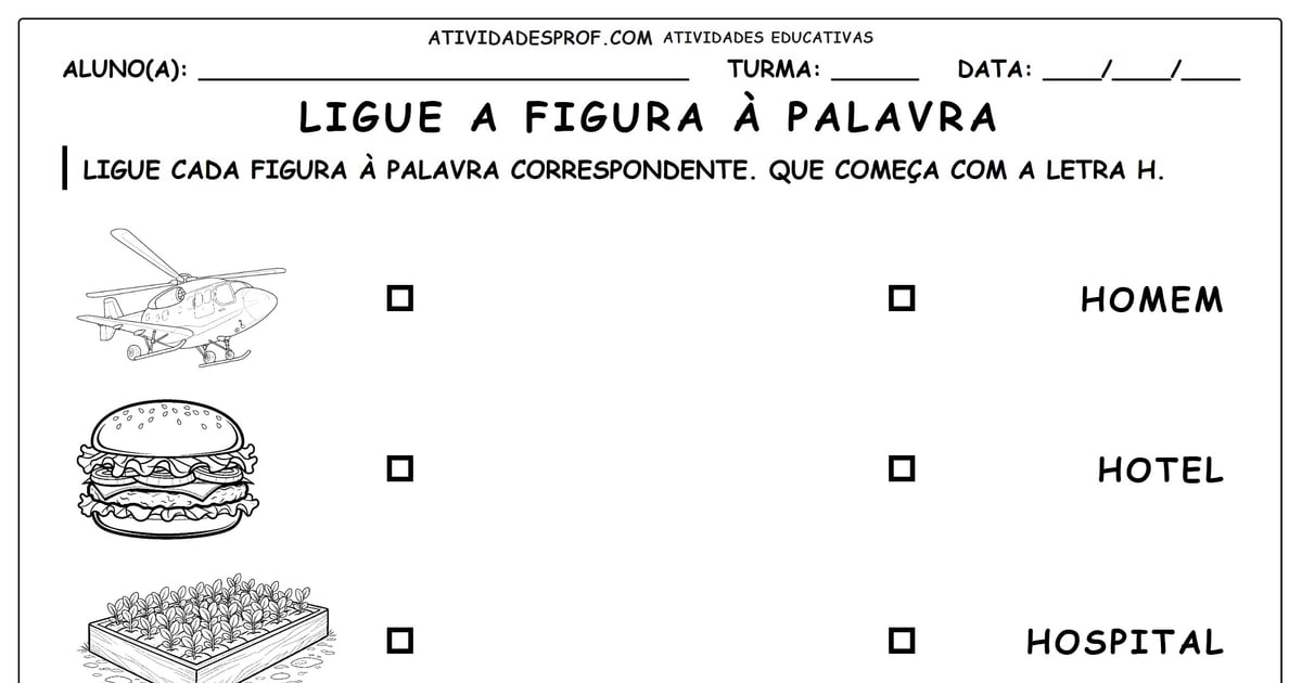 Ligue a figura à palavra