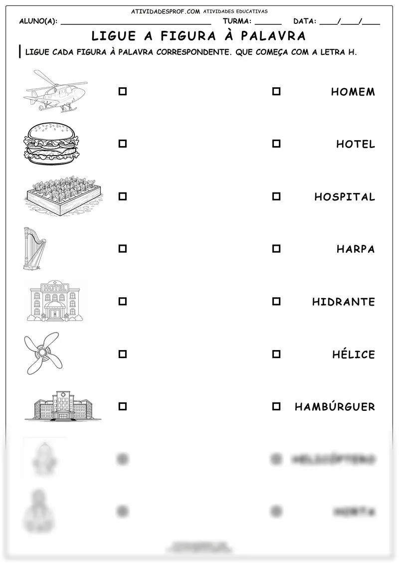 Ligue a figura à palavra