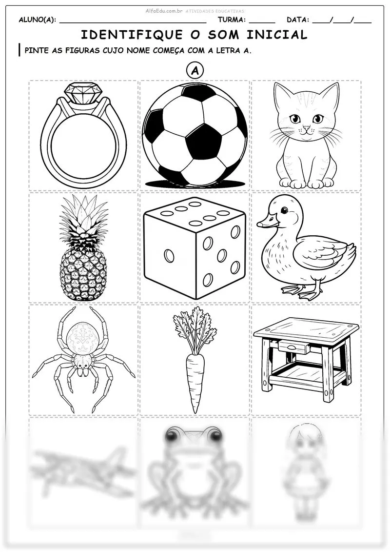 Identifique o som inicial