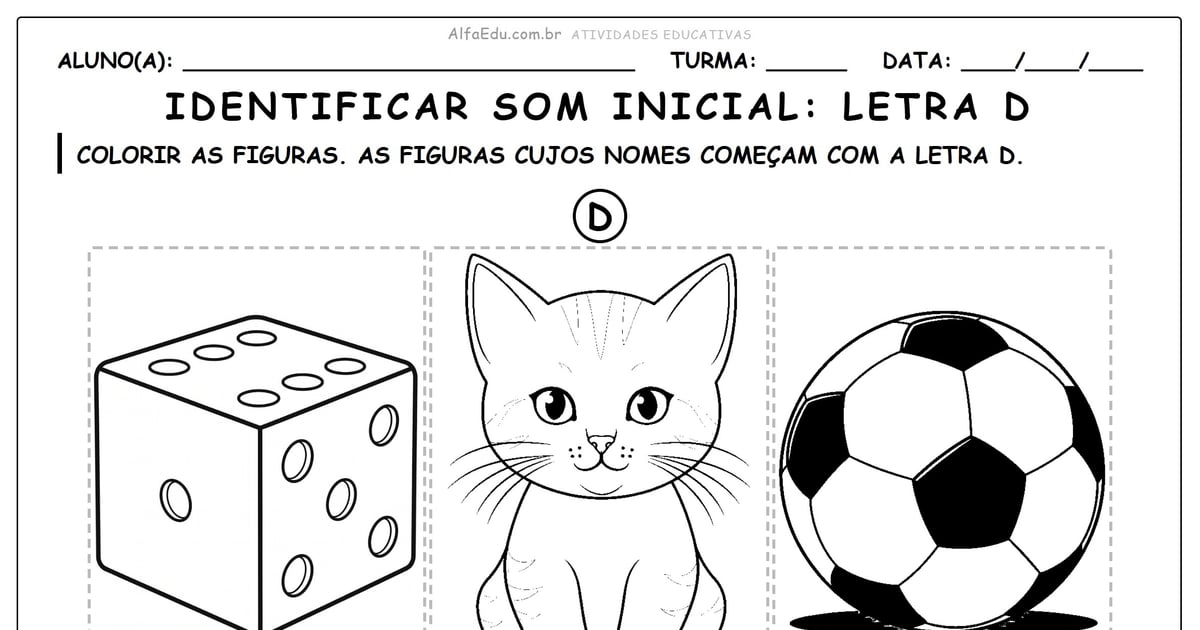 Identificar som inicial: Letra D