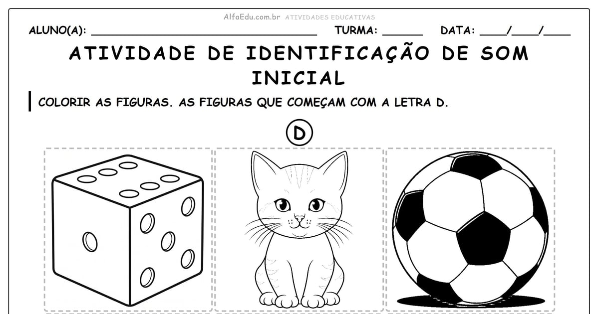 Atividade de identificação de som inicial