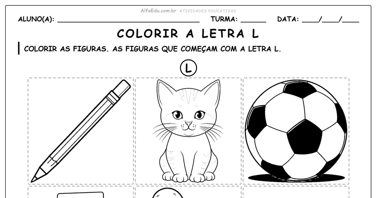 Colorir a letra L