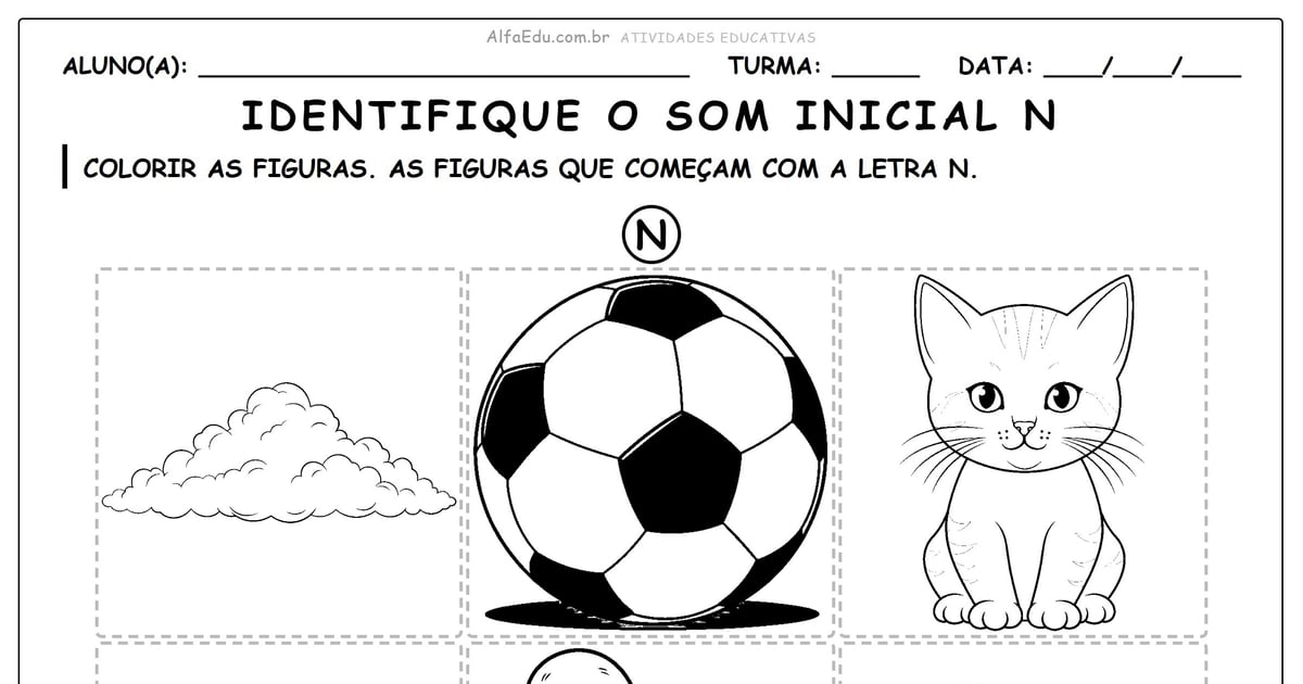 Identifique o som inicial N