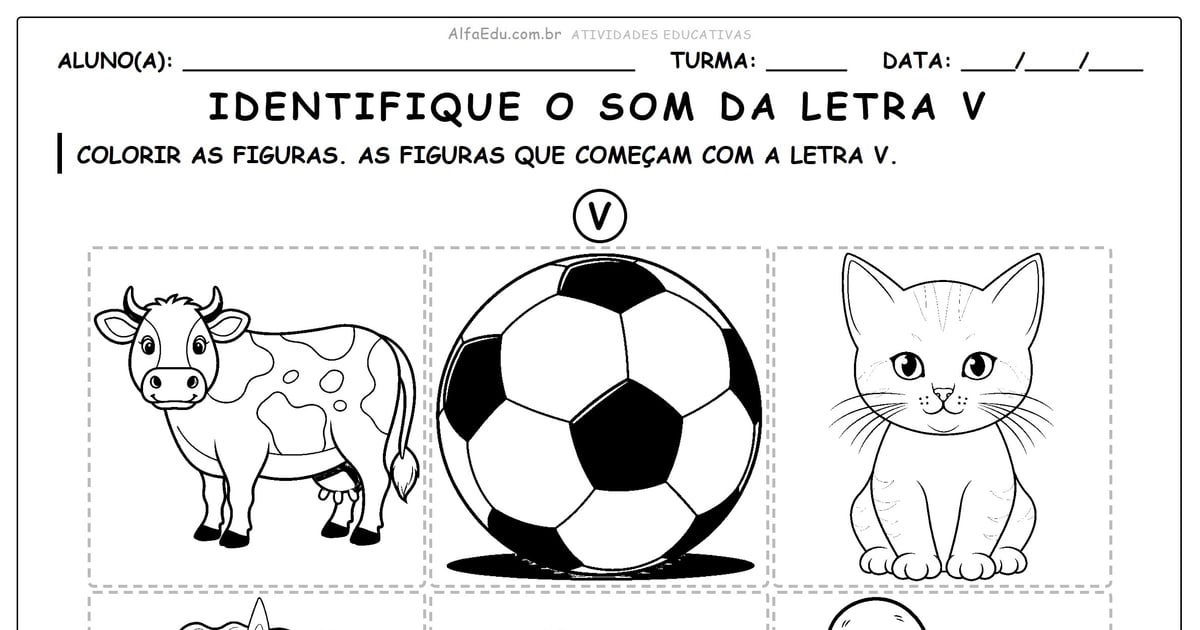 Identifique o som da letra V