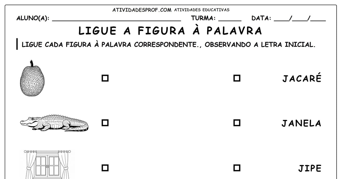Ligue a figura à palavra