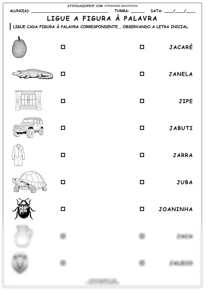 Ligue a figura à palavra