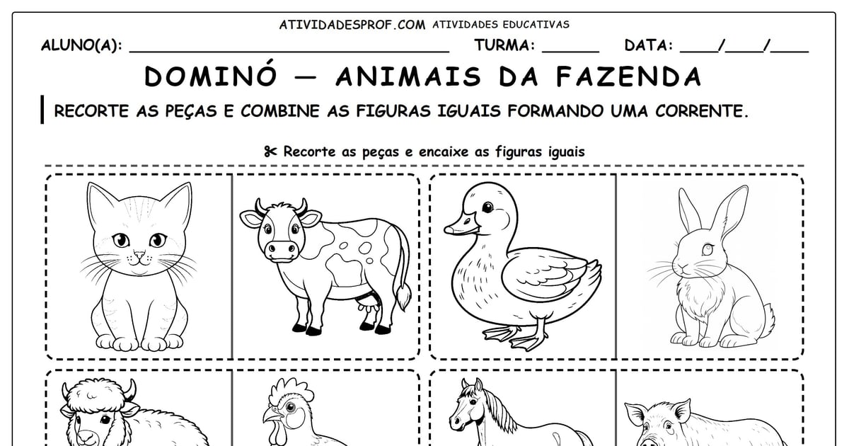 Dominó — animais da fazenda