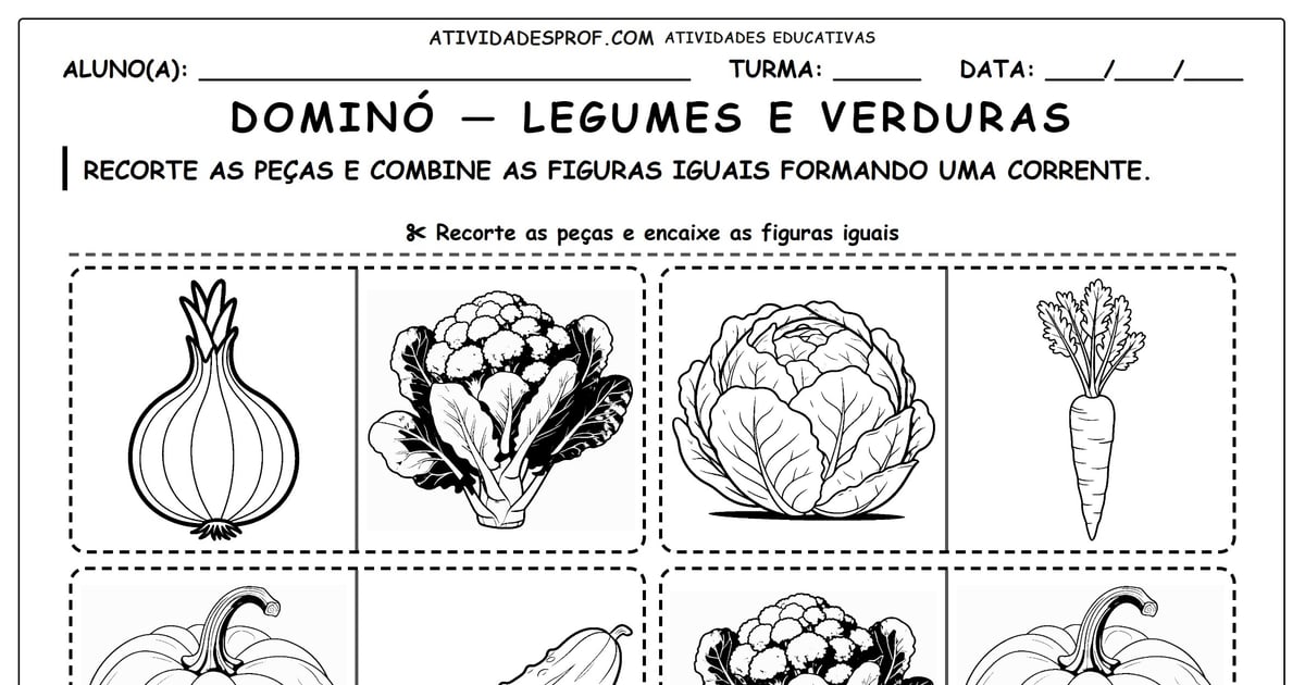 Dominó — legumes e verduras