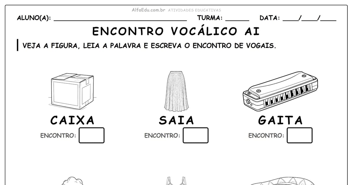 Encontro vocálico ai