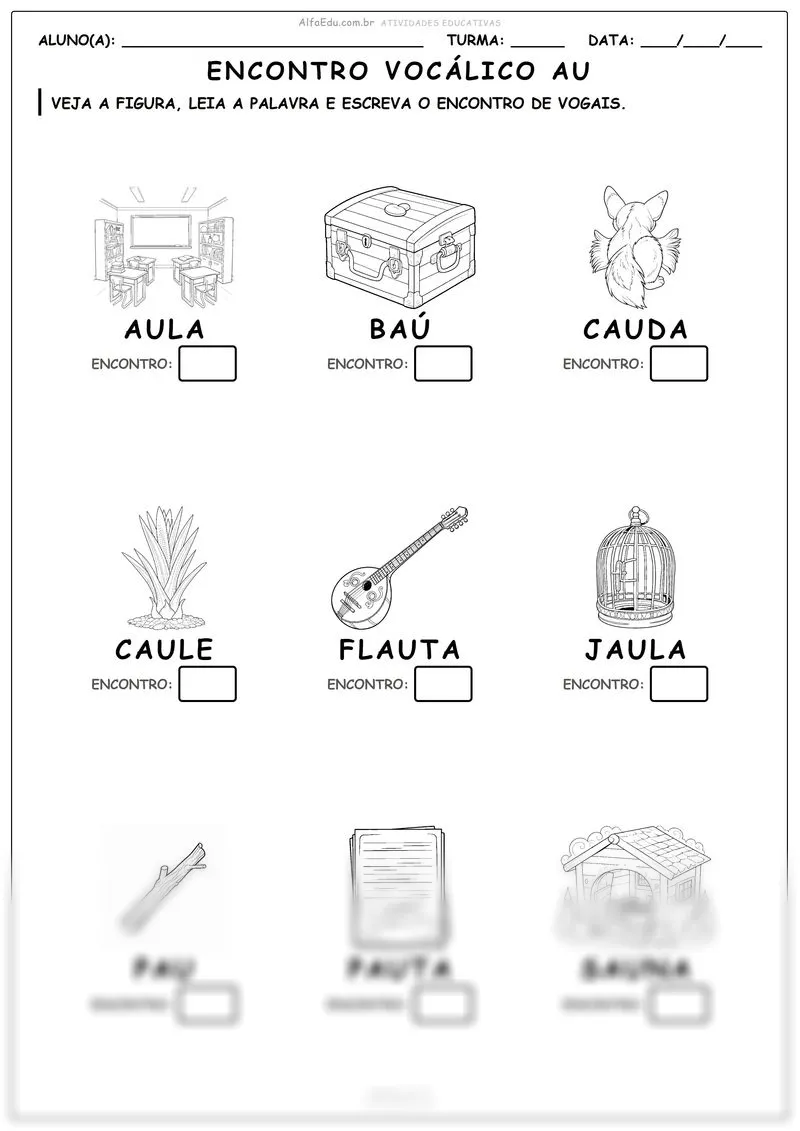 Encontro vocálico au