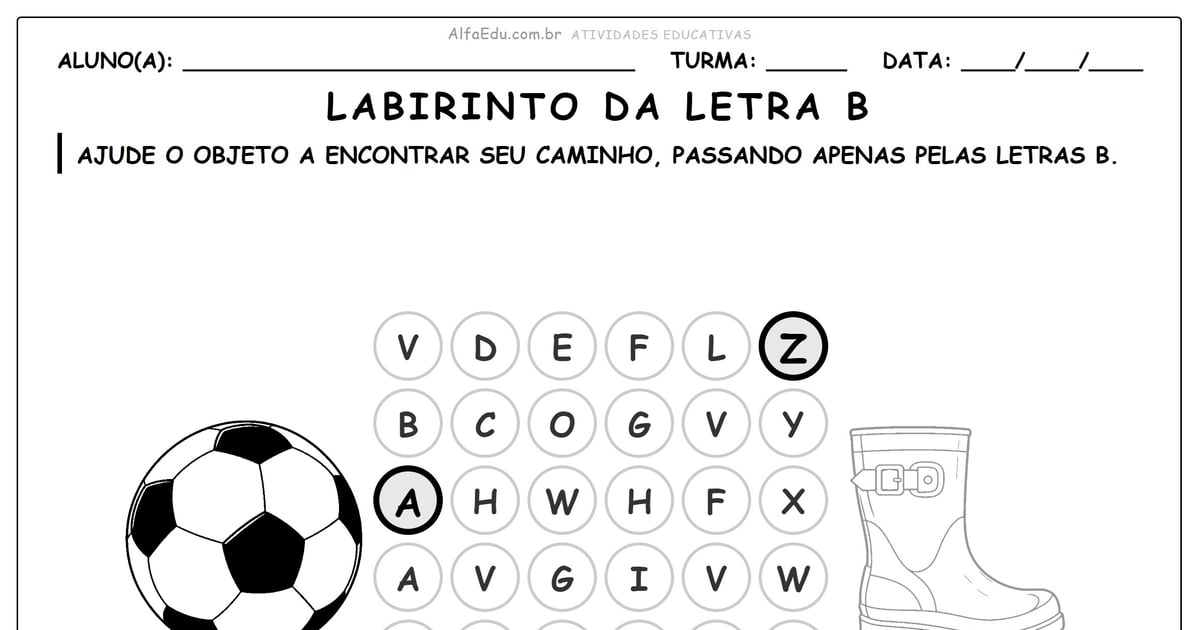 Labirinto da letra B