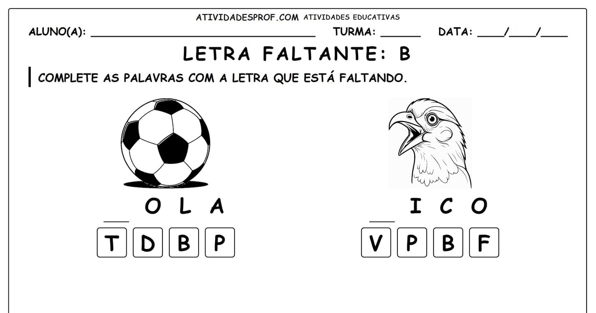 Letra faltante: B