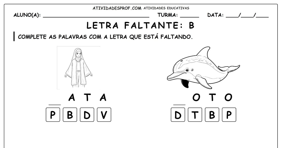 Letra faltante: B