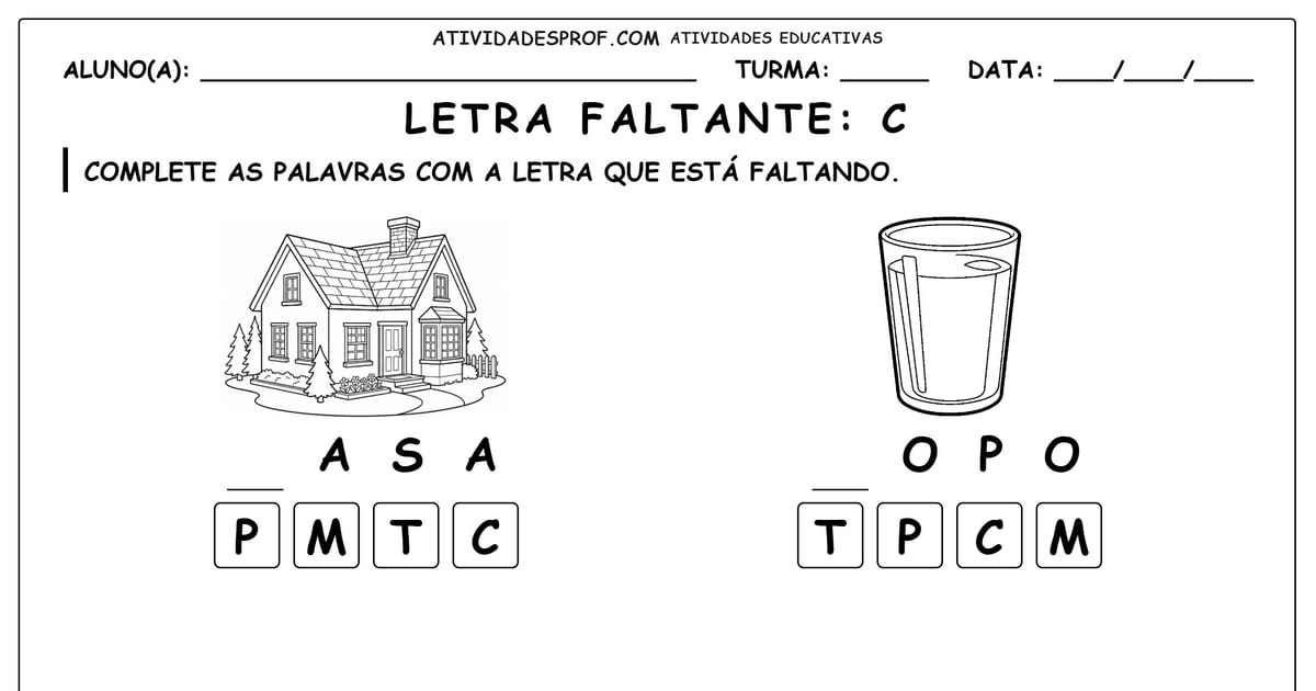 Letra faltante: C