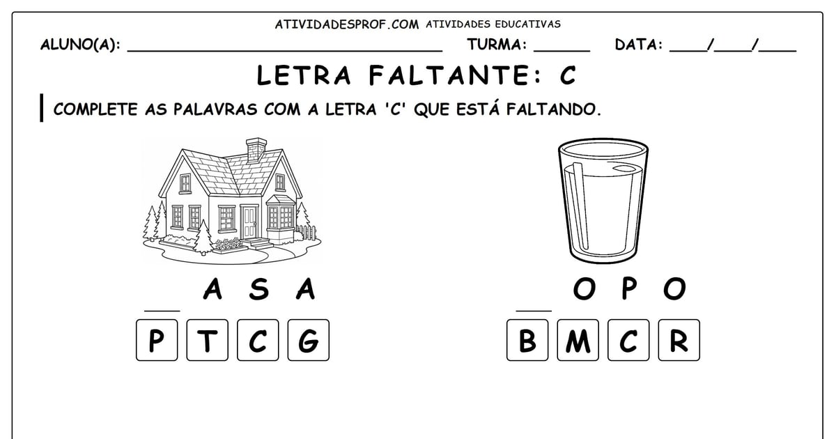 Letra faltante: C
