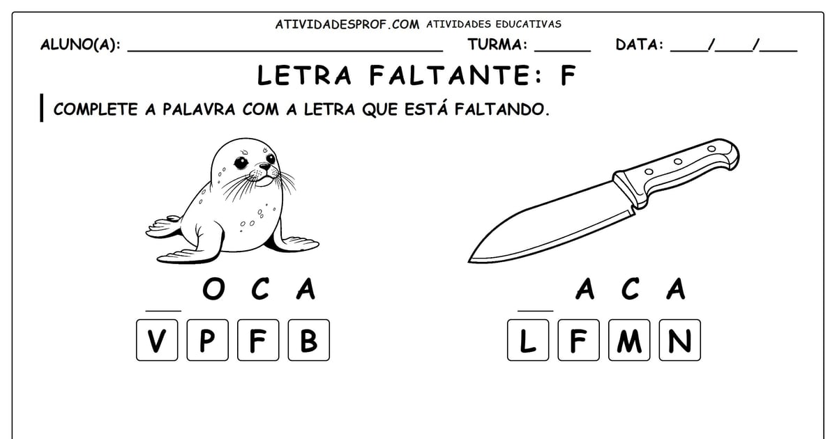 Letra faltante: F