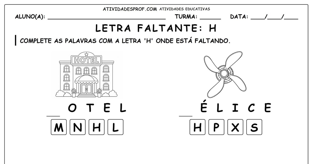Letra faltante: H