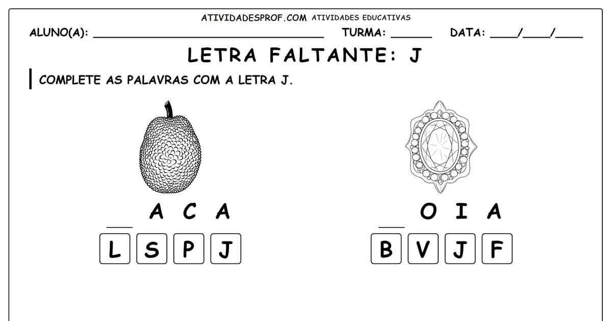 Letra faltante: J