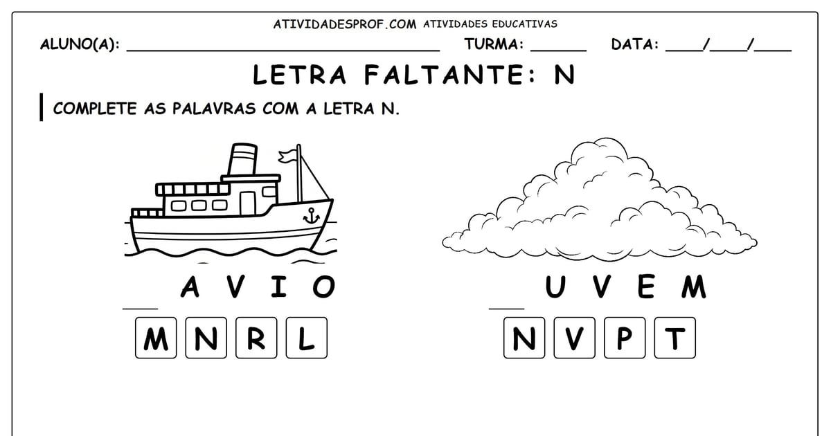Letra faltante: N