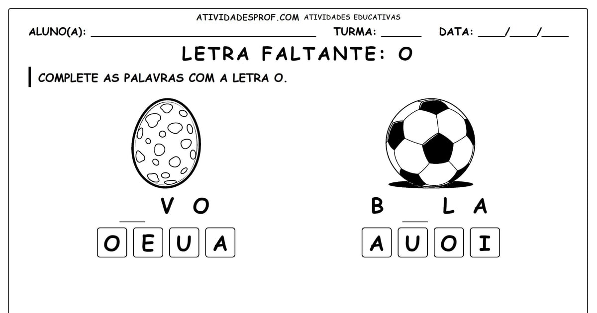 Letra faltante: O