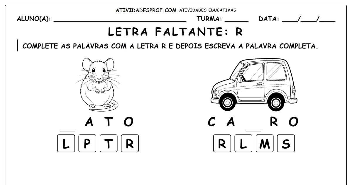 Letra faltante: R