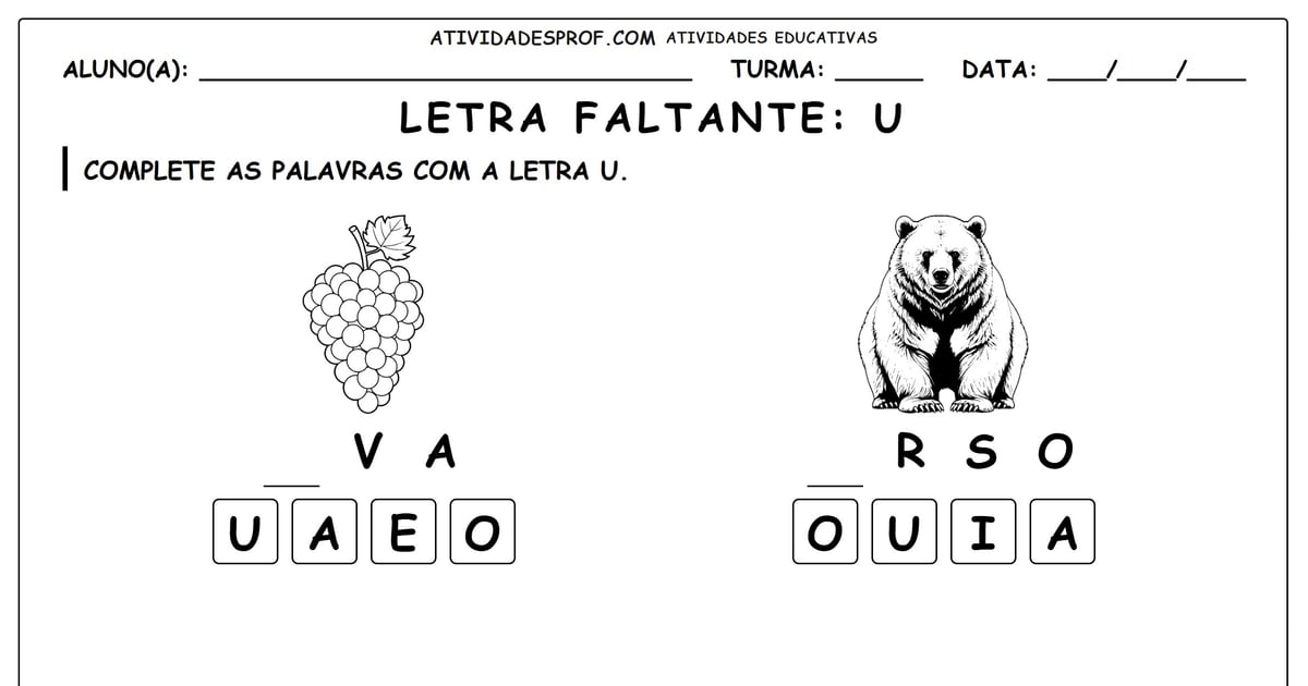 Letra faltante: U