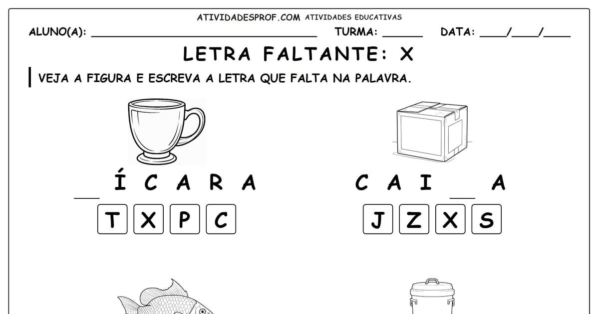 Letra faltante: X