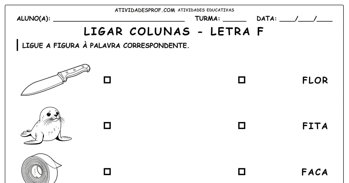 Ligar colunas - letra F