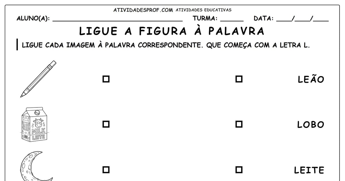 Ligue a figura à palavra