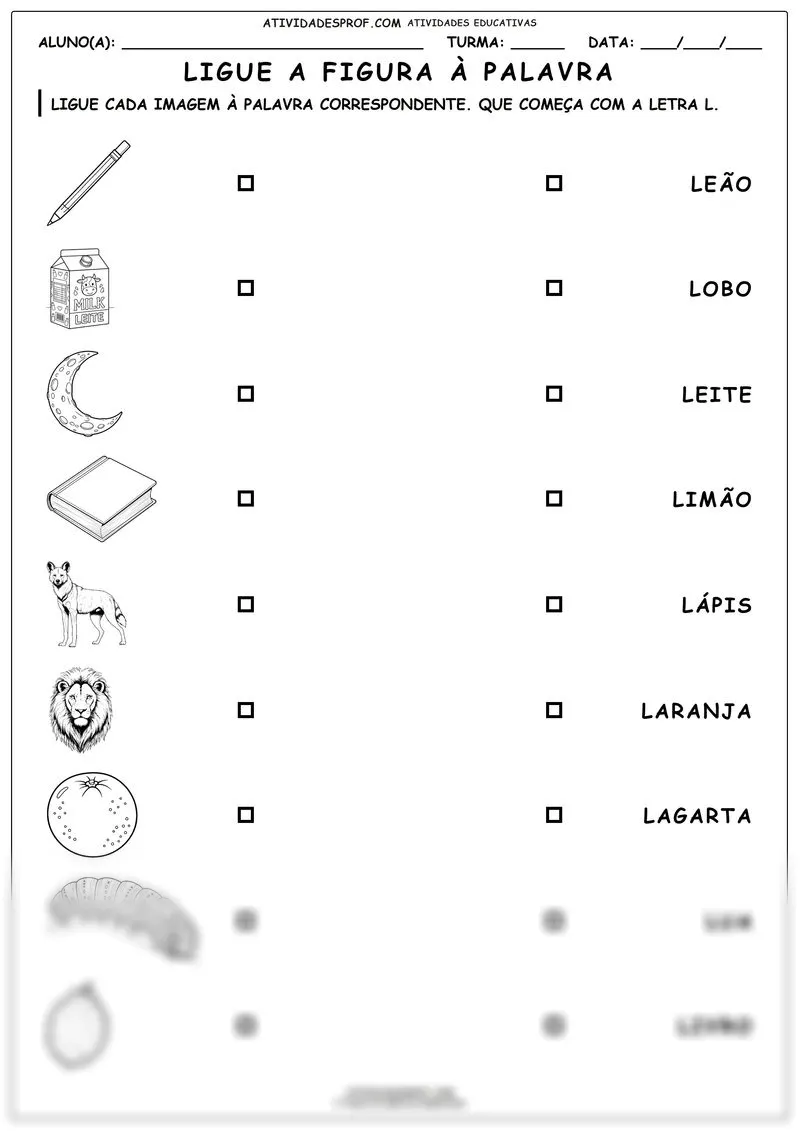 Ligue a figura à palavra