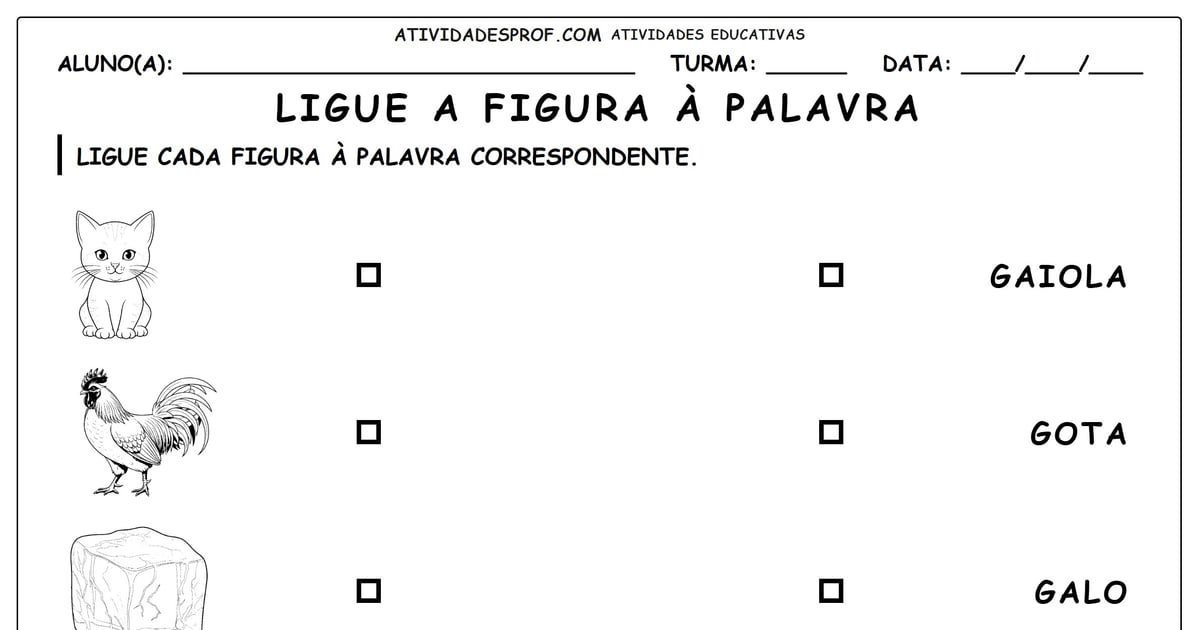 Ligue a figura à palavra