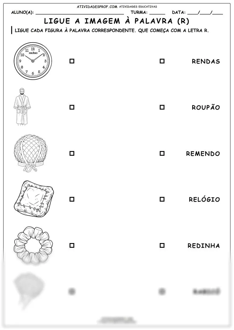 Ligue a imagem à palavra (R)