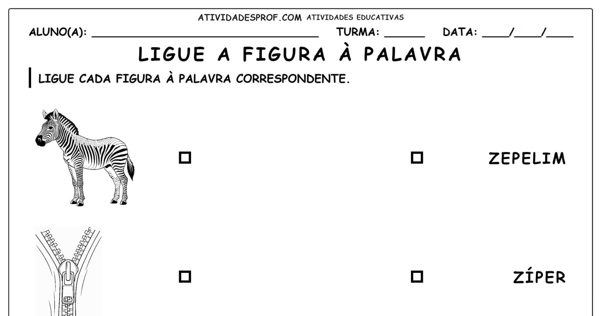Ligue a figura à palavra