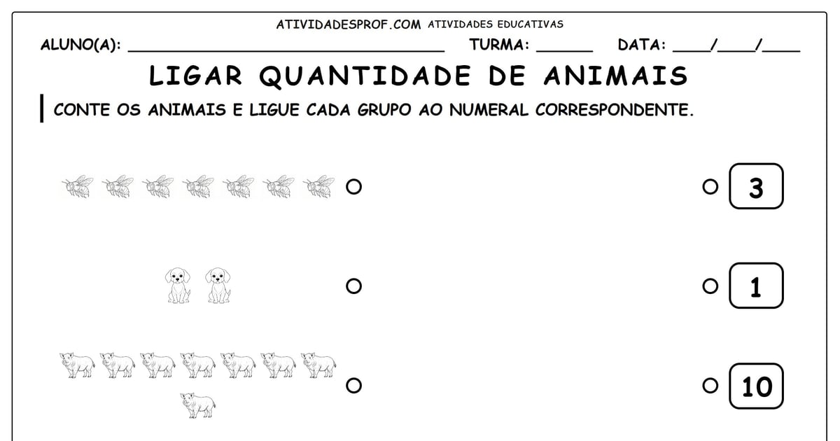 Ligar quantidade de animais