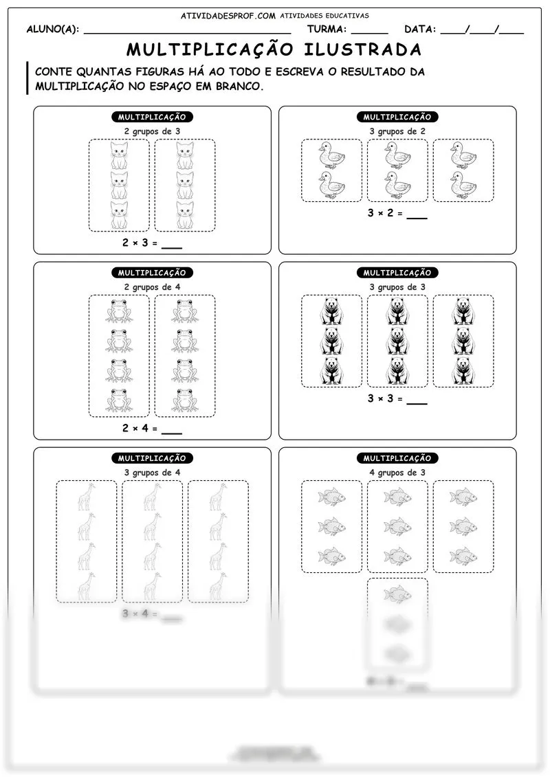 Multiplicação ilustrada