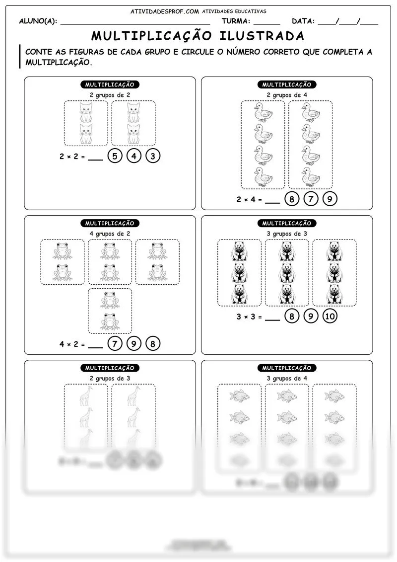 Multiplicação ilustrada