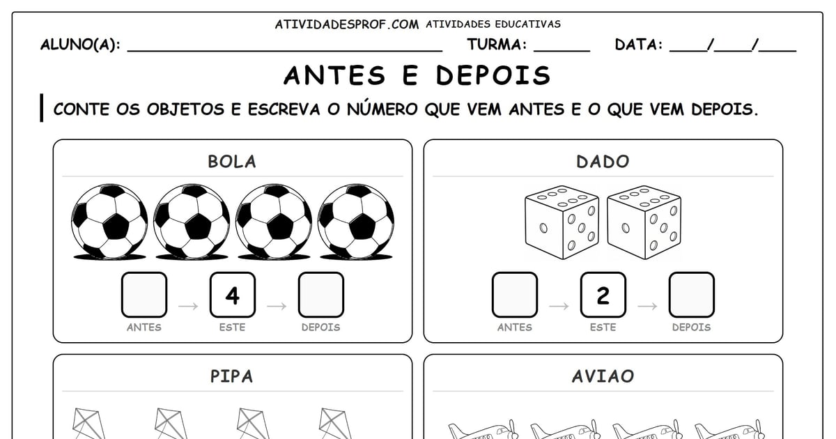 Antes e depois
