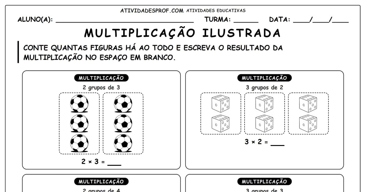 Multiplicação ilustrada