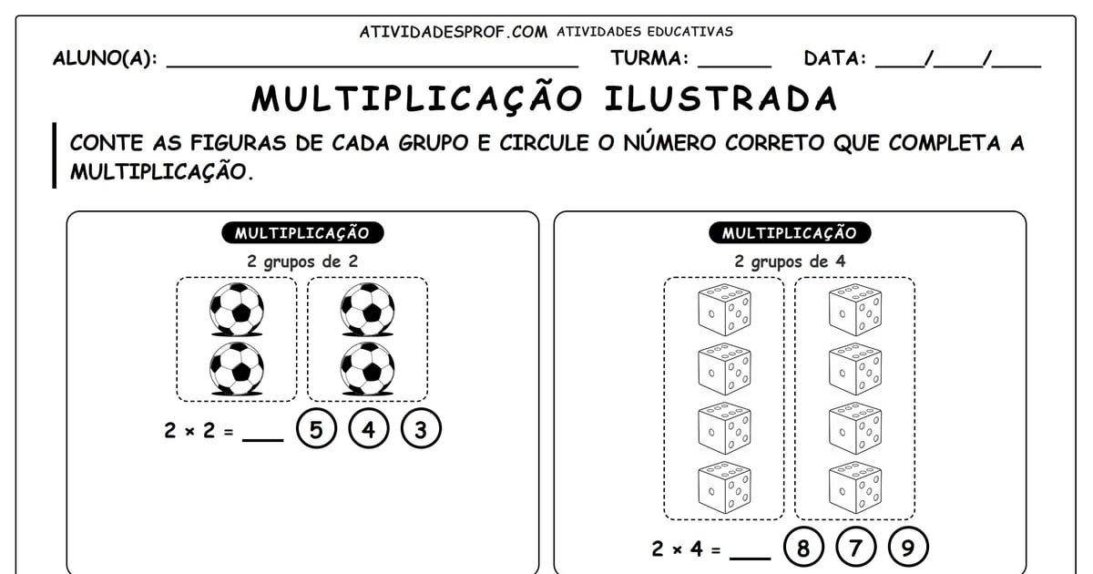 Multiplicação ilustrada