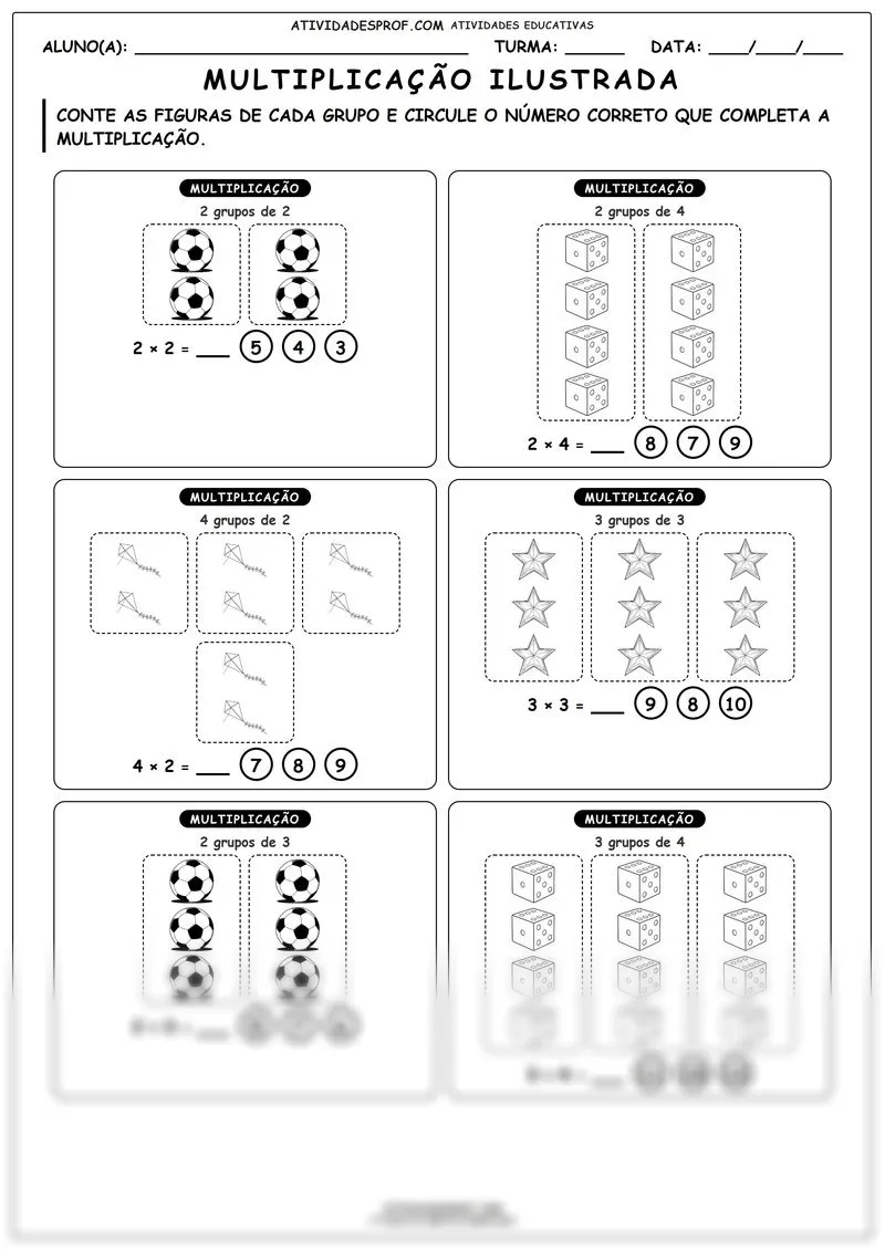 Multiplicação ilustrada
