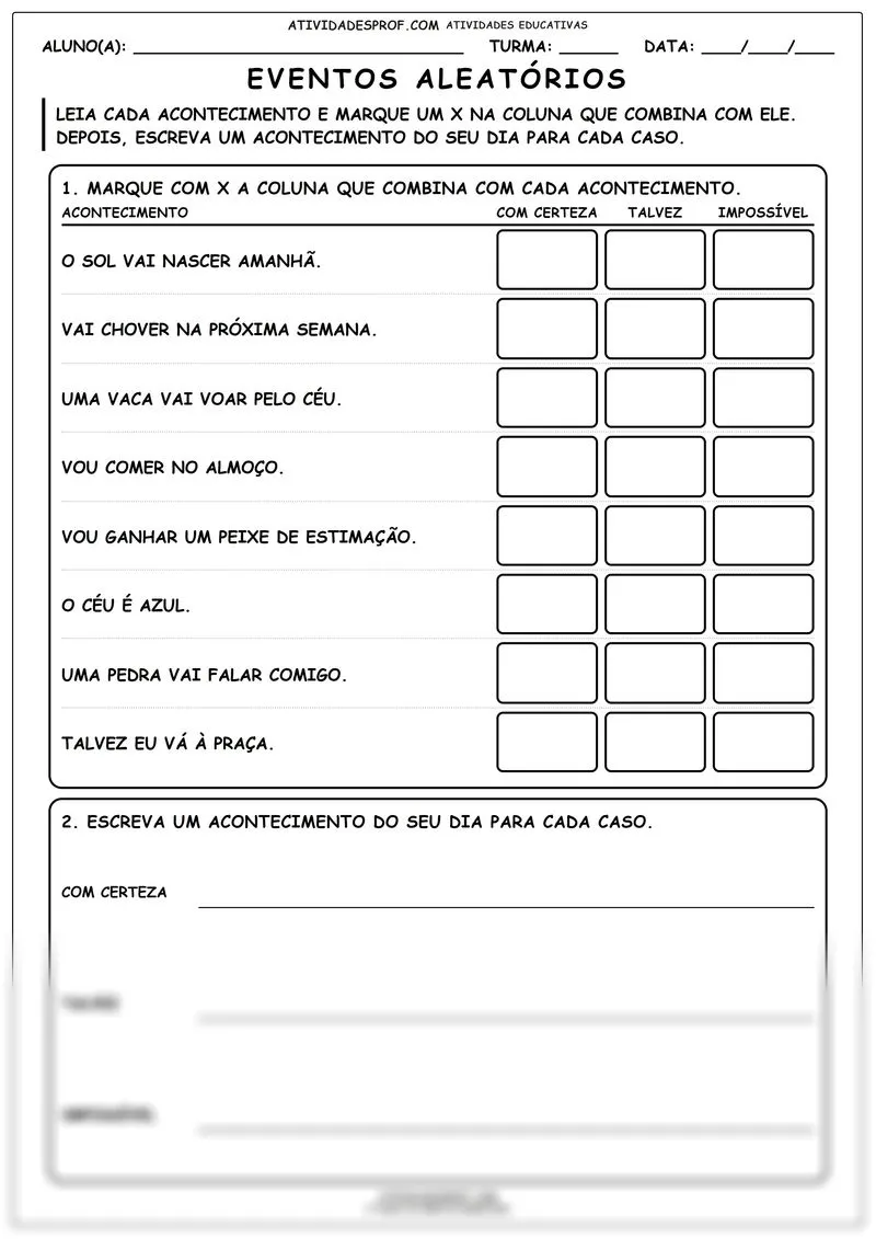 Eventos aleatórios