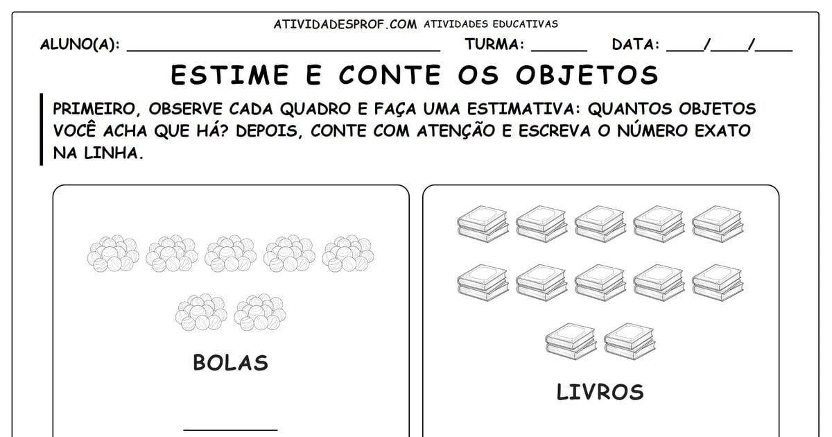 Estime e conte os objetos