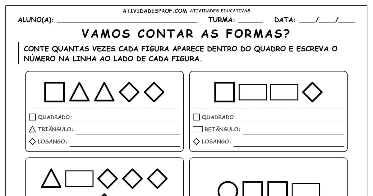 Vamos contar as formas?