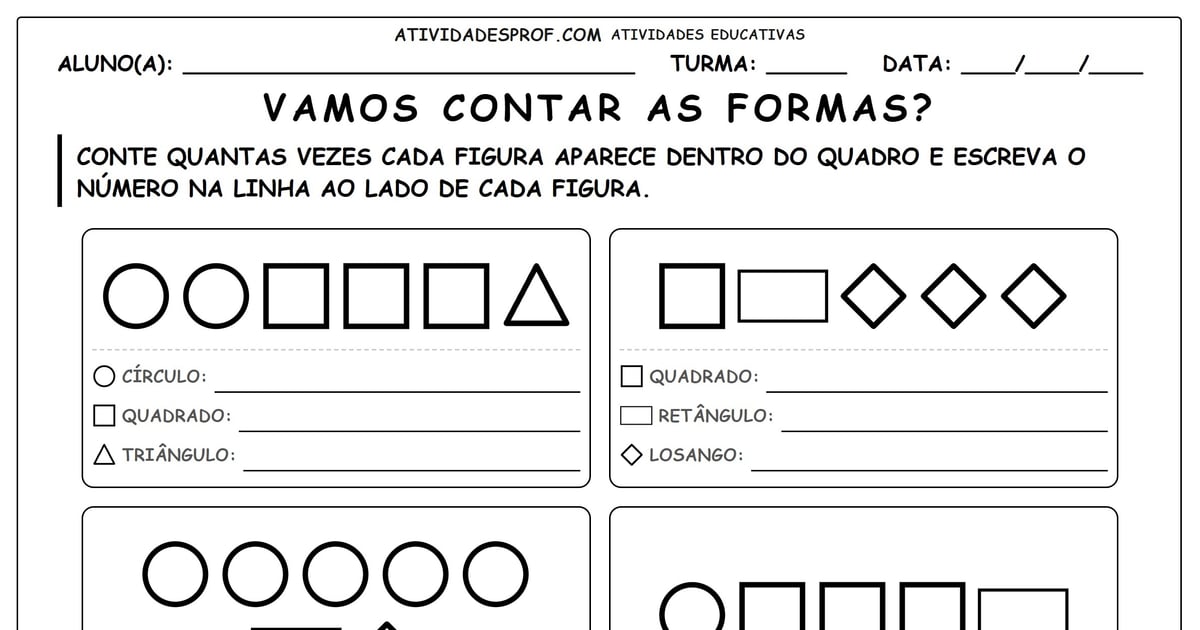 Vamos contar as formas?