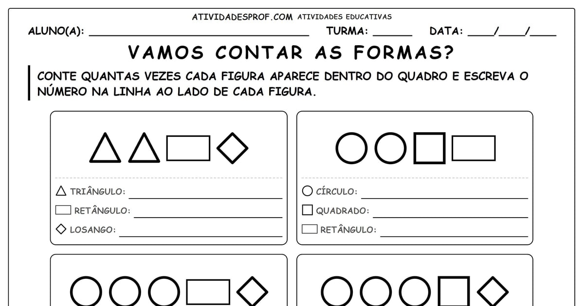 Vamos contar as formas?