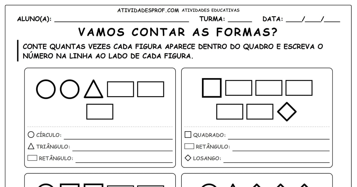 Vamos contar as formas?