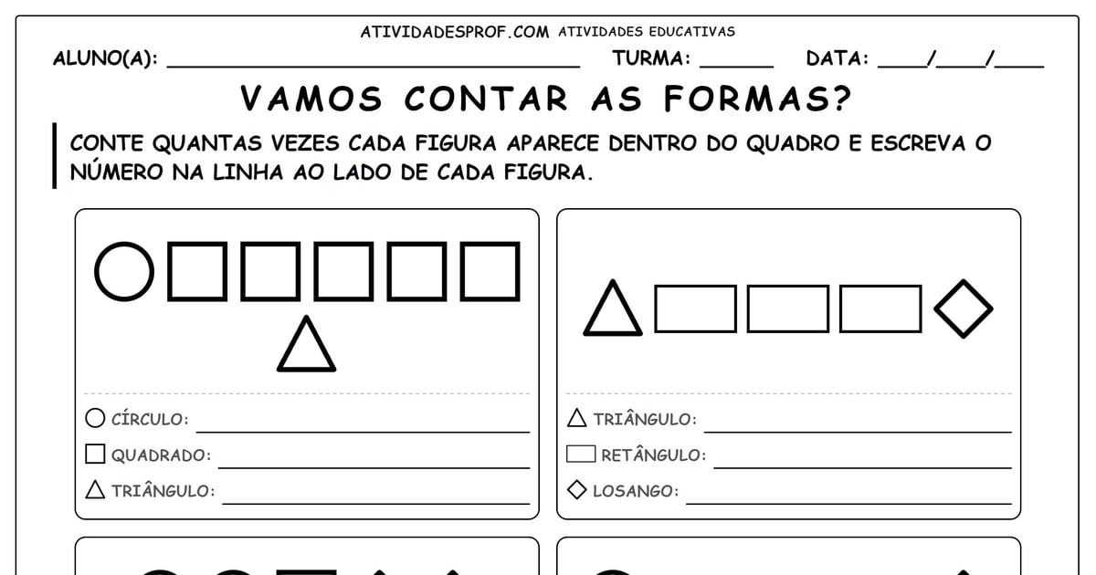 Vamos contar as formas?