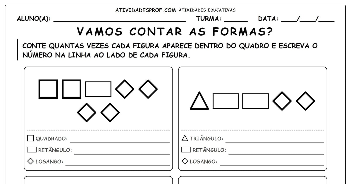 Vamos contar as formas?